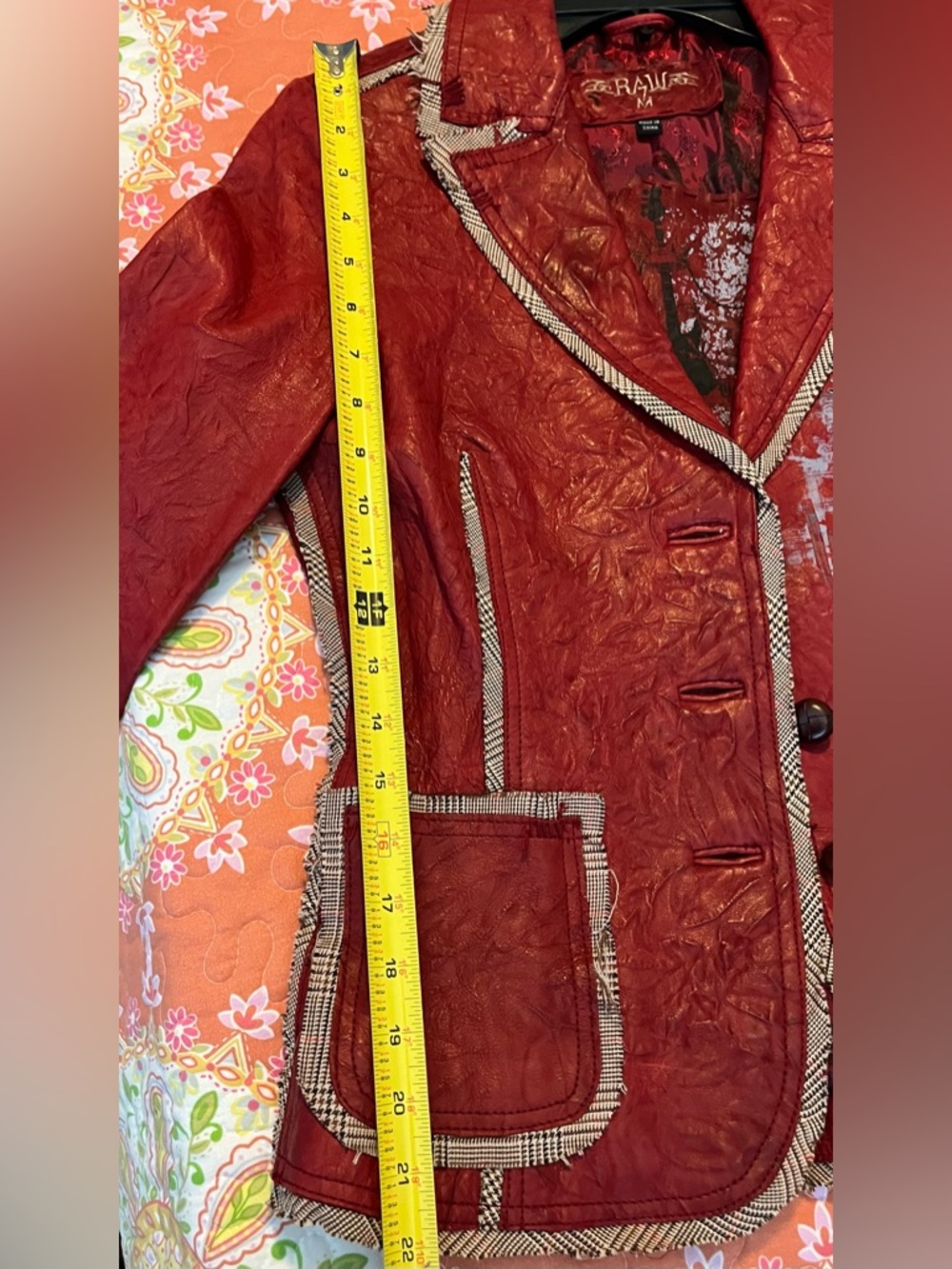 Rare Raw 7 Leather Distressed Blazer - Picture 14 of 15